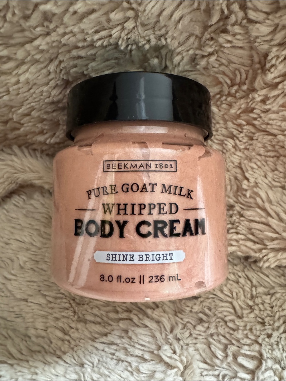 Beekman 1802 Whipped Body Cream - Peach with Black Lid